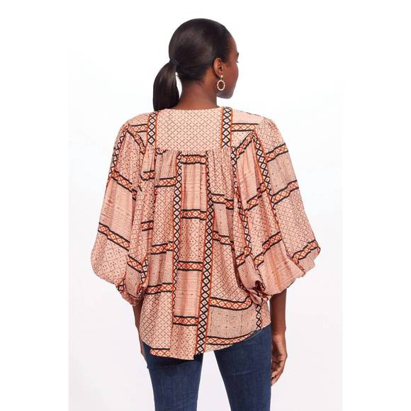 NEW EVA FRANCO violet top in sunset clay - Picture 3 of 3